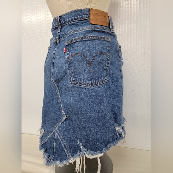 Levi's Big E 501 Jean Skirt Upcycled - Picture 7 of 12